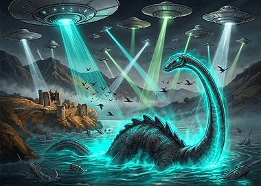 UFOs Abducting Loch Ness Monster