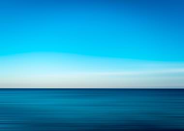 Minimalist Blue Ocean Horizon
