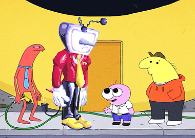 Smiling Friends Characters Standing Together
