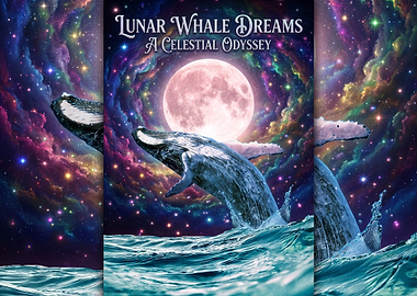 Lunar Whale Dreams Celestial Odyssey