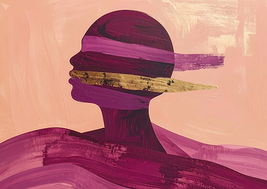 Abstract Portrait of a Silhouetted Figure