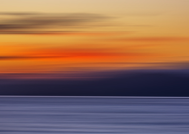 Abstract Motion Blur Sunset Over Water