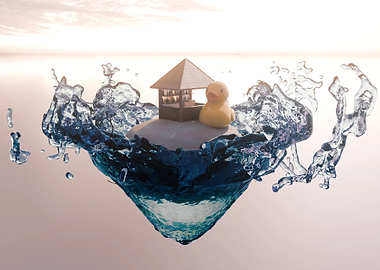 Floating Island with Duck and Bar