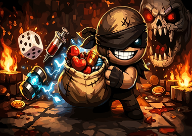 Binding of Isaac Game Character Art