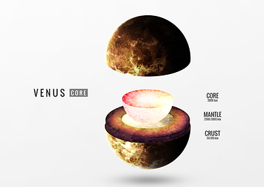 Cross-Section Diagram of Venus