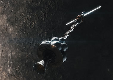 Soviet Spacecraft Orbiting the Moon