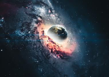 Earth Emerging from Cosmic Nebula