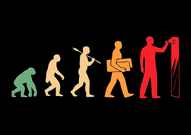 Evolution of Man Painting Wall