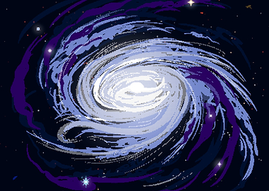Spiral galaxy - pixel artwork