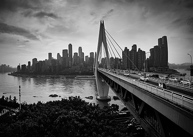 Chongqing Skyline and Bridge