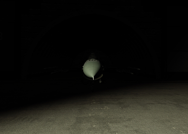F-16 Fighting Falcon in Hangar