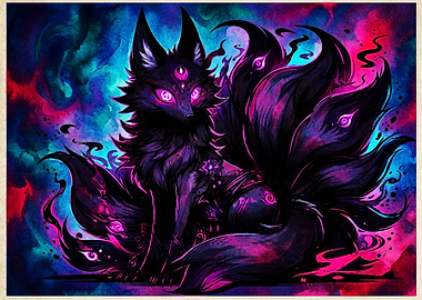 Mystical Nine-Tailed Fox Spirit