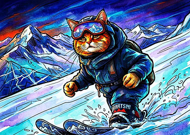 Adventurous Cat Skiing in Mountains