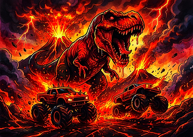 T-Rex and Monster Trucks Inferno