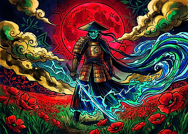 Samurai Warrior with Electric Katana