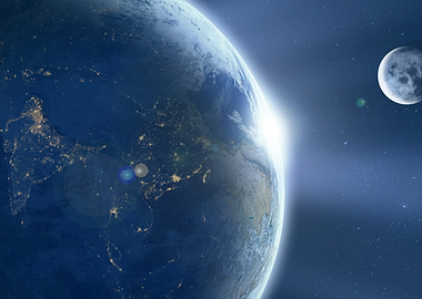 Earth and Moon from Space