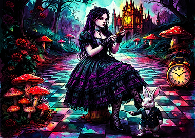Gothic Alice in Wonderland Fantasy Art