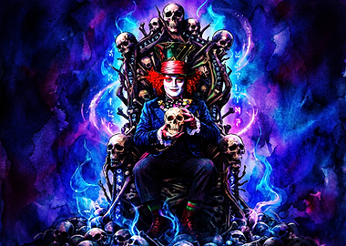 Mad Hatter on Skull Throne