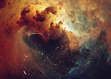 Abstract Cosmic Nebula Swirl