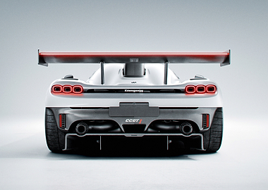 Rear view of Koenigsegg CCGT supercar
