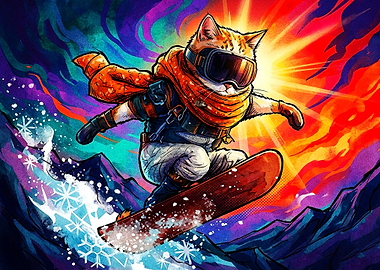 Cool Cat Snowboarding Adventure