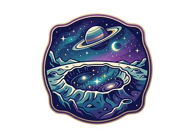 Cosmic Crater Space Illustration