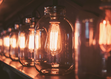 Vintage Edison Bulb Mason Jar Lights