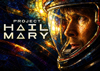 Project Hail Mary Stained Glass Poster