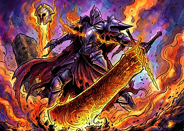 Abyssal Watcher with Flaming Greatsword
