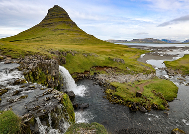 Kirkjufell Mountain and Waterfall in Iceland