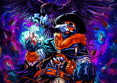 Plague Doctor Cosmic Magic Art Post