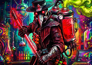 Plague Doctor Alchemist Acid Art