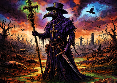 Plague Doctor Grim Dark Fantasy Art