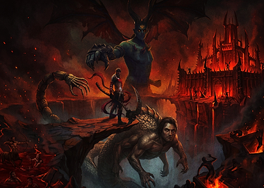 Demon Hell Portal Dark Fantasy Art