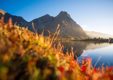 Mountain Lake at Golden Hour