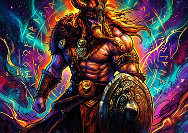 Viking Warrior Rune Magic Cosmic Ar