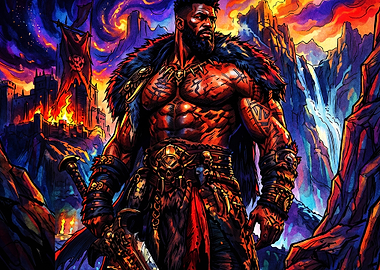 Barbarian Warrior Epic Fantasy Art