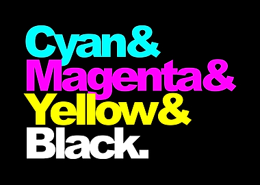 CMYK Color Model Typography Poster