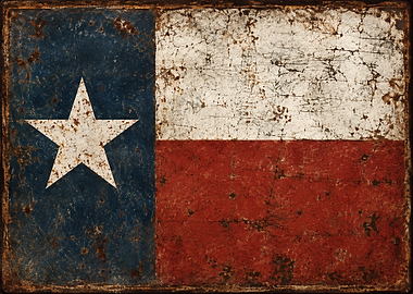 Distressed Vintage Texas State Flag