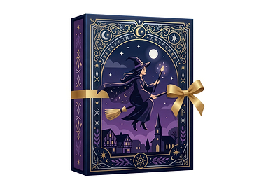 Witch on Broomstick Gift Box