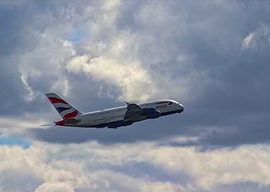 British Airways Airbus A380 in Flight