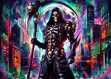 Grim Reaper in Neon City