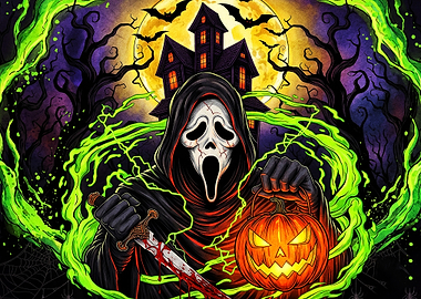 Ghostface Halloween Horror Art