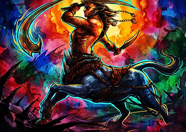 Centaur Warrior Fantasy Watercolor