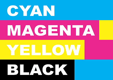 CMYK Color Model Typography Poster
