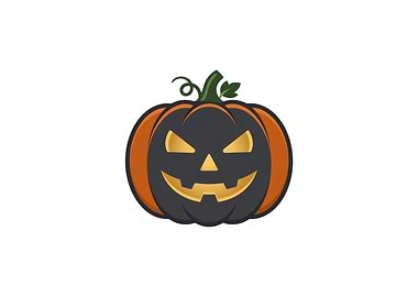 Minimalist Halloween Jack-o'-lantern Icon