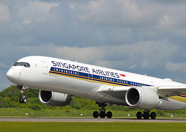 Singapore Airlines Airbus A350 Takeoff