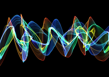 Abstract Colorful Light Wave Pattern
