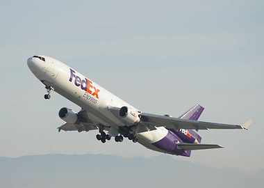 FedEx Express Cargo Plane Taking Off