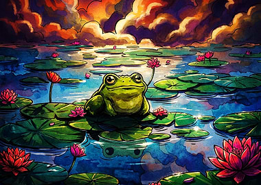 Frog Pond Water Lily Sunset Waterco